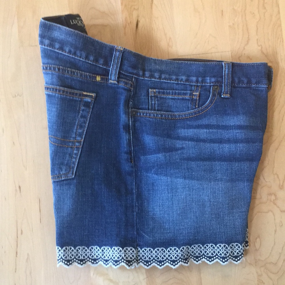 Lucky Brand Denim Jean Abby Short Embroidered